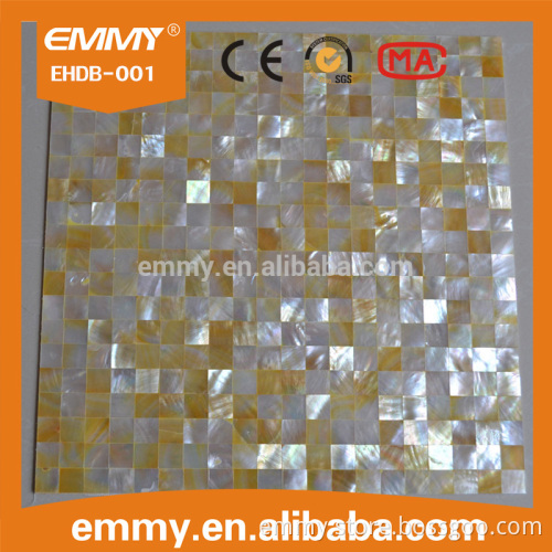 20x20mm Interior Wall Gold Mother Of Pearl Shell Mosaic Tiles